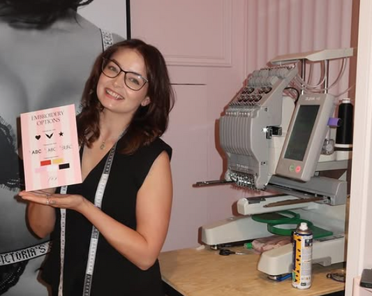 Making Meaningful Christmas Gifts for Victoria's Secret Customers - In-Store Embroidery Activation