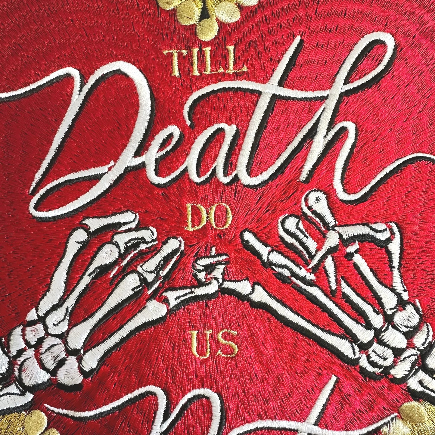 Embroidered Patch Till Death Do Us Part - Celestial Love Heart Patch