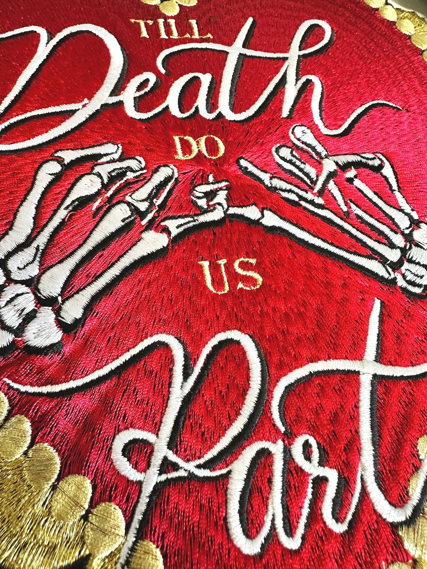 Embroidered Patch Till Death Do Us Part - Celestial Love Heart Patch