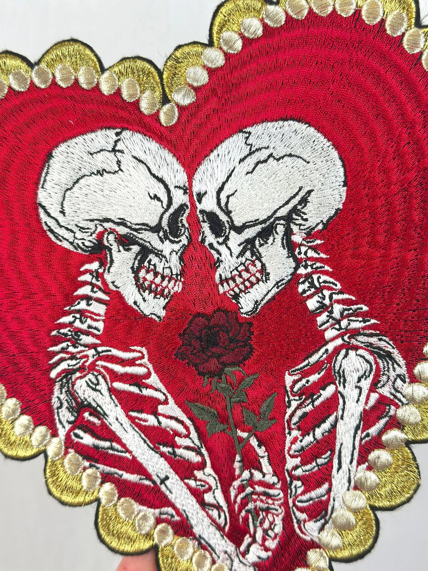 Embroidered Skeleton Lovers Celestial Gothic Patch