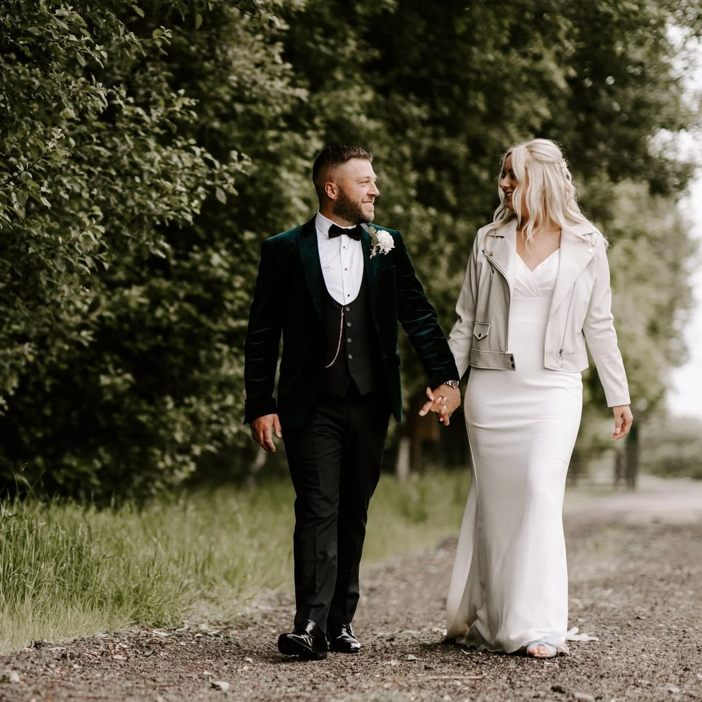 Customisable Bridal Jacket with Purple and Yellow Florals