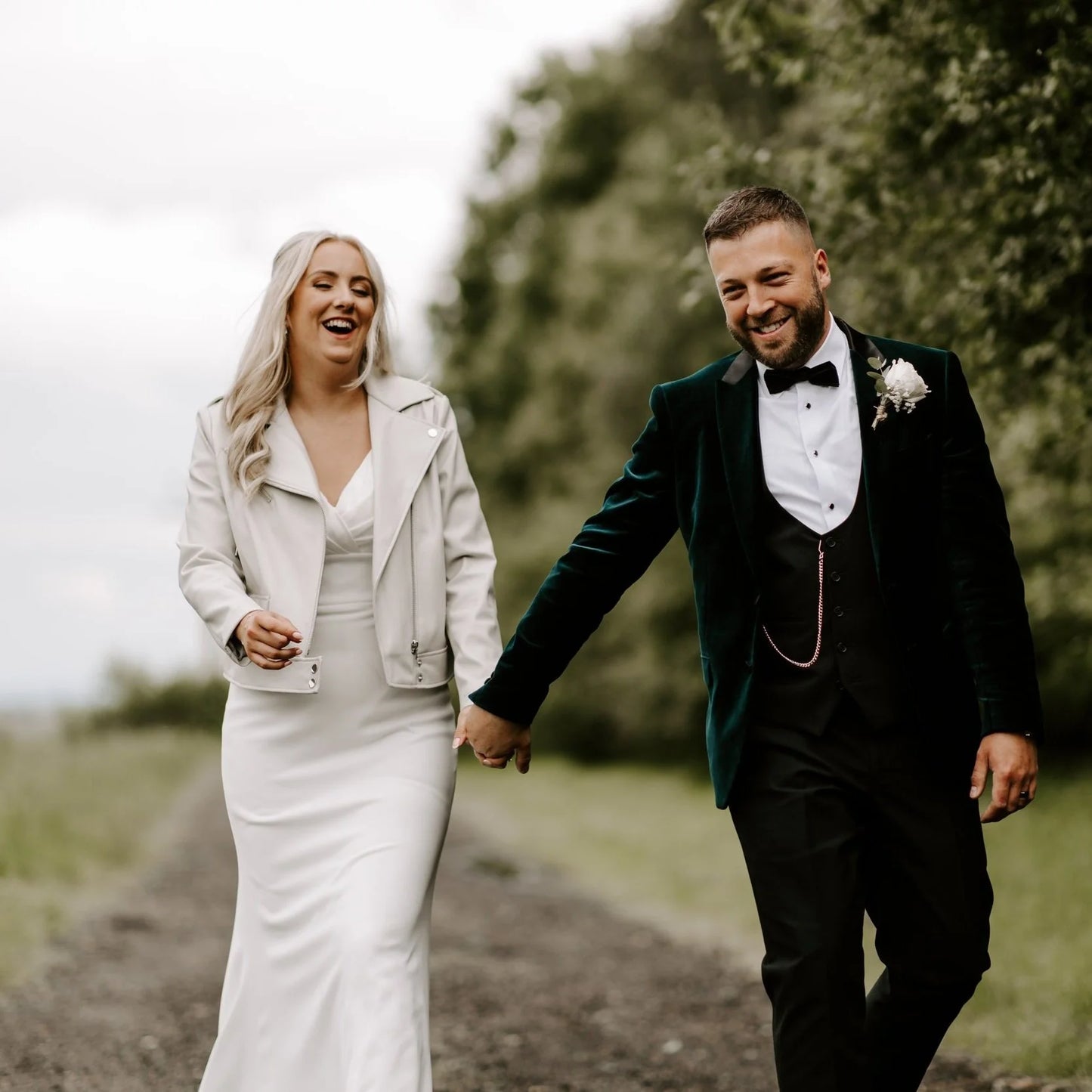 Customisable Bridal Jacket with Purple and Yellow Florals