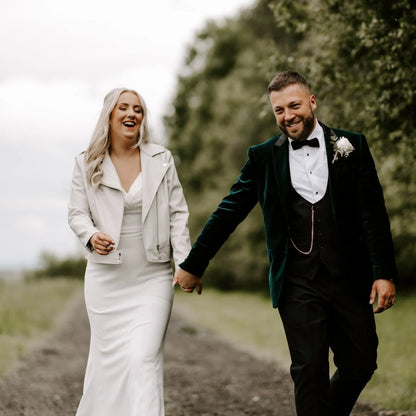 Customisable Bridal Jacket with Purple and Yellow Florals