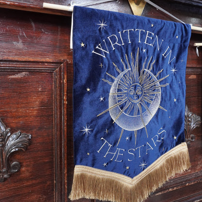 Written in the Stars — Personalised Celestial Velvet Wedding Banner