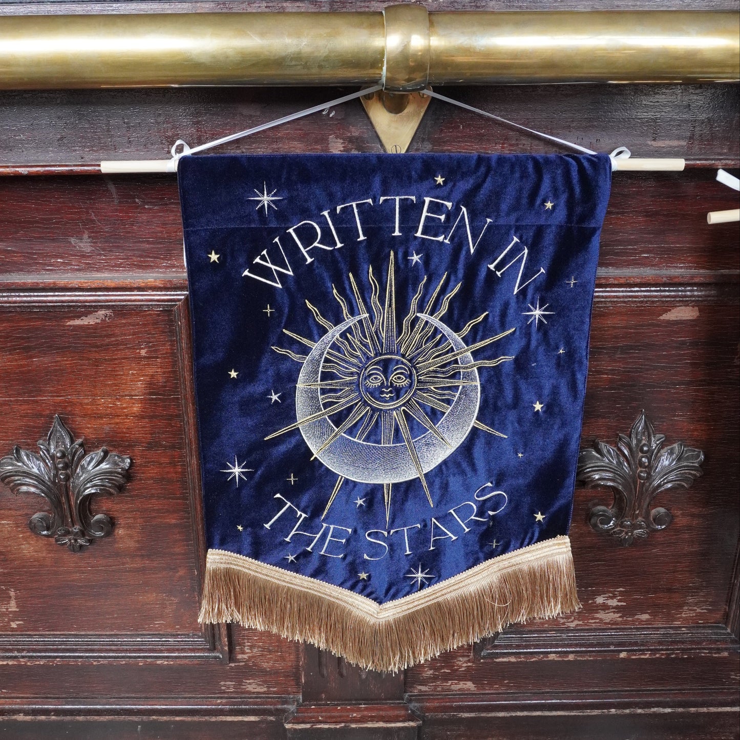 Written in the Stars — Personalised Celestial Velvet Wedding Banner
