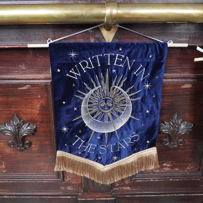 Written in the Stars — Personalised Celestial Velvet Wedding Banner