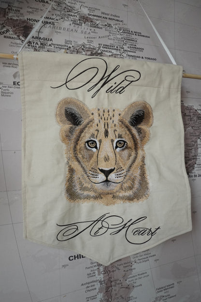 Custom Lion Banner | Personalised Banner Wall Art