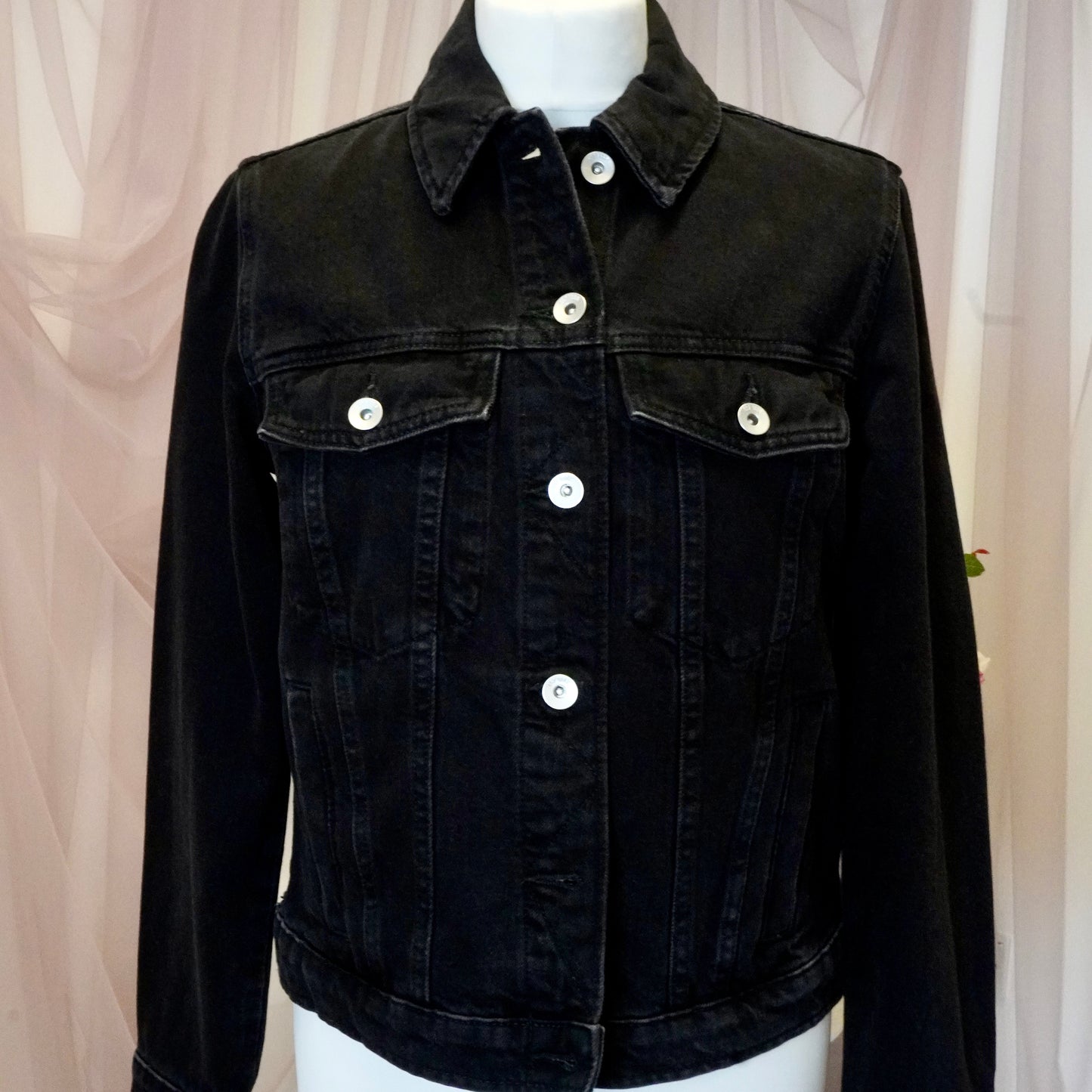 Written in the Stars – Celestial Embroidered Black Denim Jacket