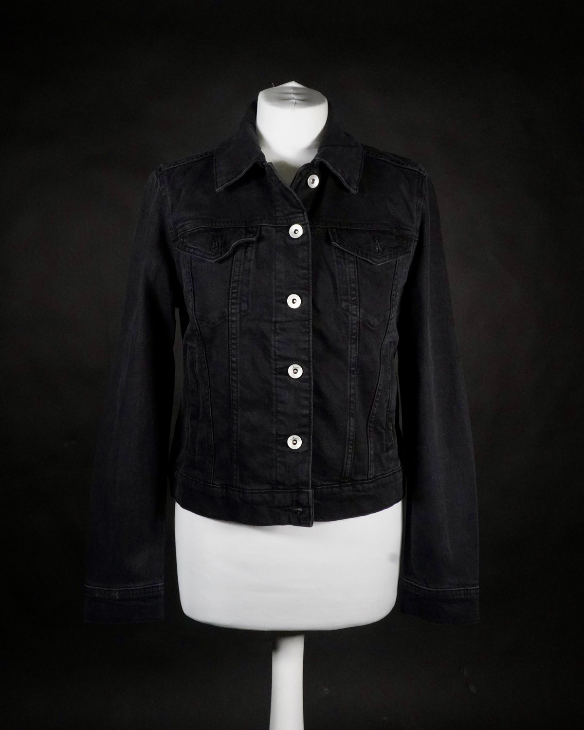 Skeleton Embroidered Bridal Jacket | Black Gothic Alternative Wedding Denim Jacket