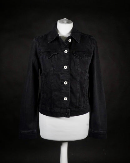 Custom Skeleton Embroidered Bridal Jacket - Black Gothic Alternative Wedding Denim Jacket