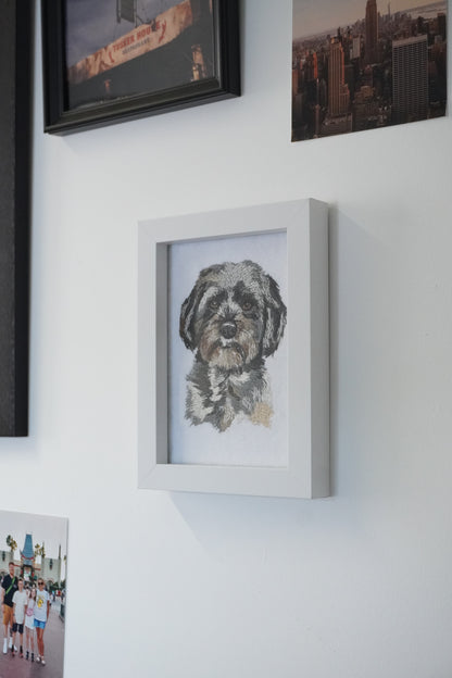 Custom Embroidered Pet Portrait - Luxury A5 Wall Decor Art