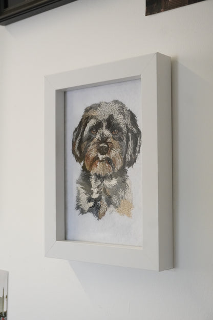Custom Embroidered Pet Portrait - Luxury A5 Wall Decor Art