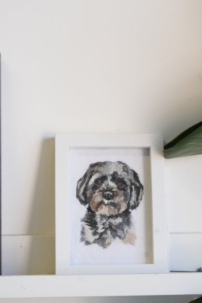 Custom Embroidered Pet Portrait - Luxury A5 Wall Decor Art