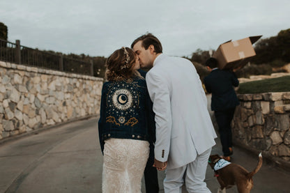 Embroidered Denim Jacket – Written In The Stars Celestial Design