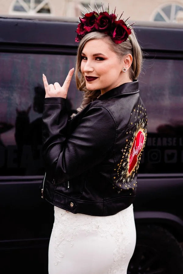 Celestial Love Heart Bride Embroidered Jacket
