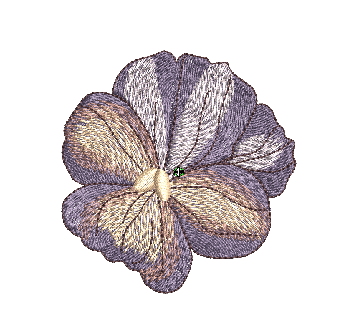 Pansy Single Head Digital Download Embroidery File - Luxury Instant Download