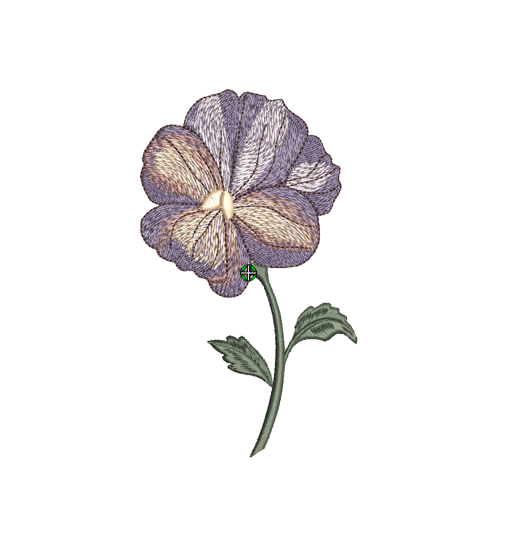 Pansy 01 Digital Download Embroidery File - Luxury Instant Download