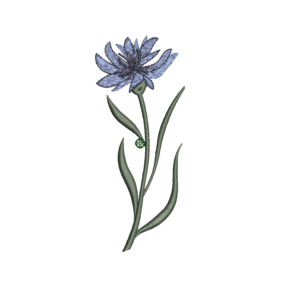 Cornflower 01 Digital Download Embroidery File - Instant Download