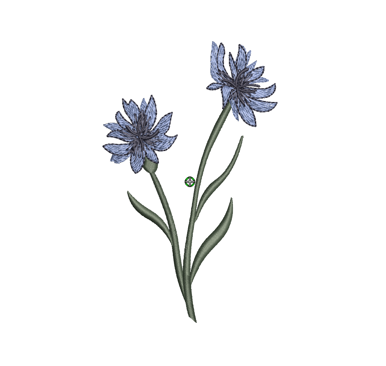 Cornflower 02 Digital Download Embroidery File - Instant Download