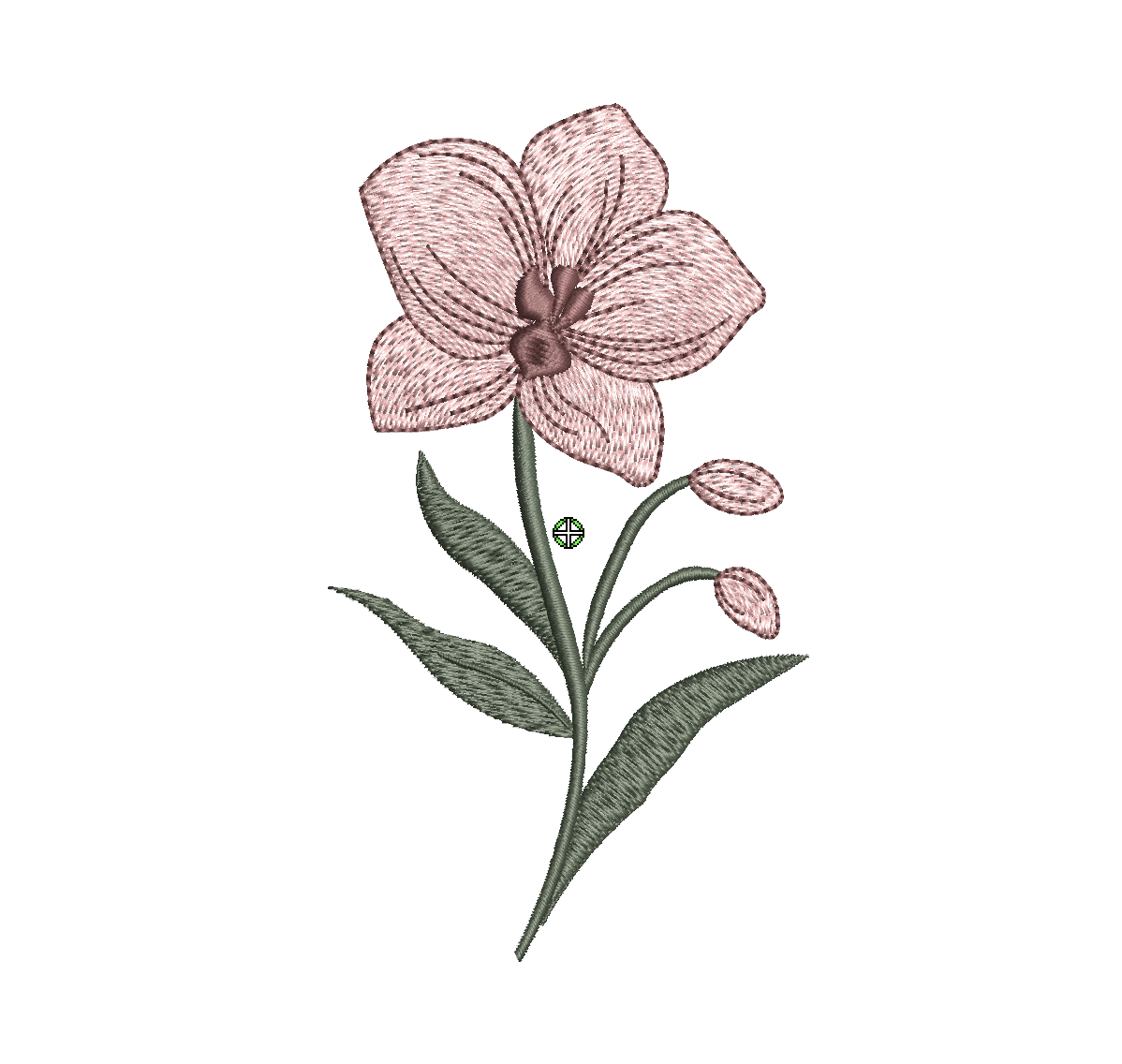 Orchid 02 Digital Download Embroidery File - Instant Download