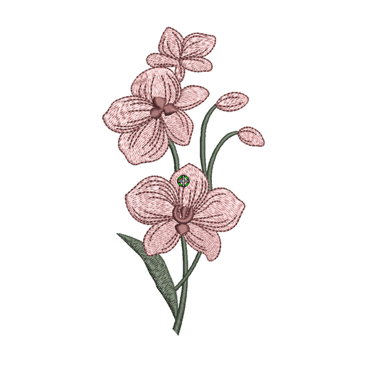 Orchid 03 - Digital Download - Machine Embroidery File