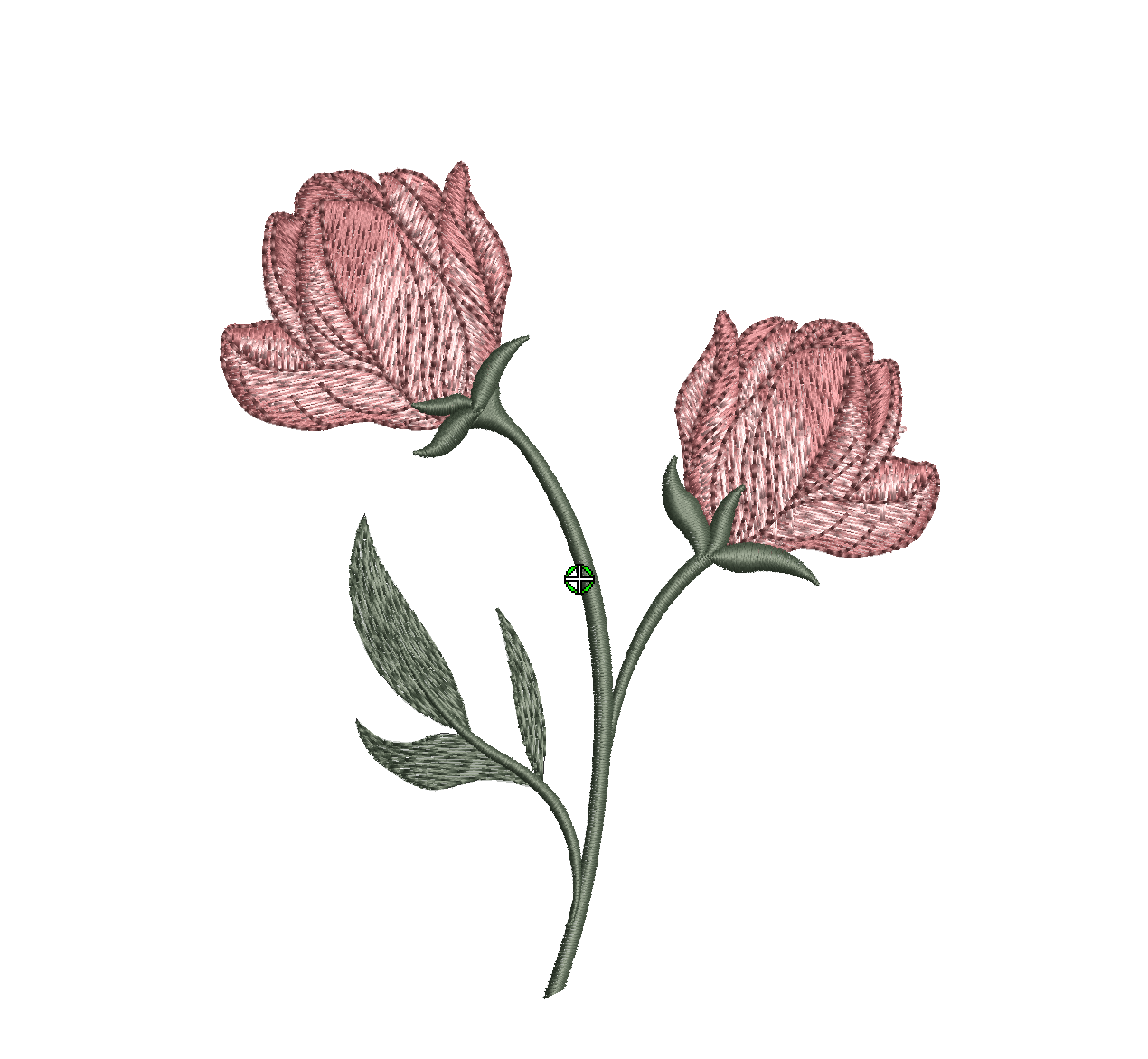 Tulip 02 Digital Download Embroidery File - Luxury Instant Download