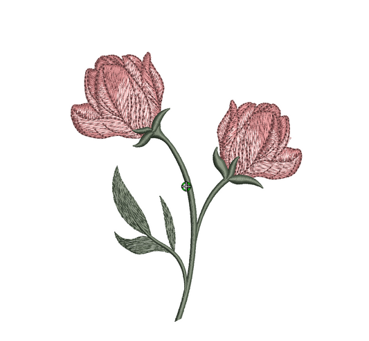 Tulip 02 Digital Download Embroidery File - Luxury Instant Download