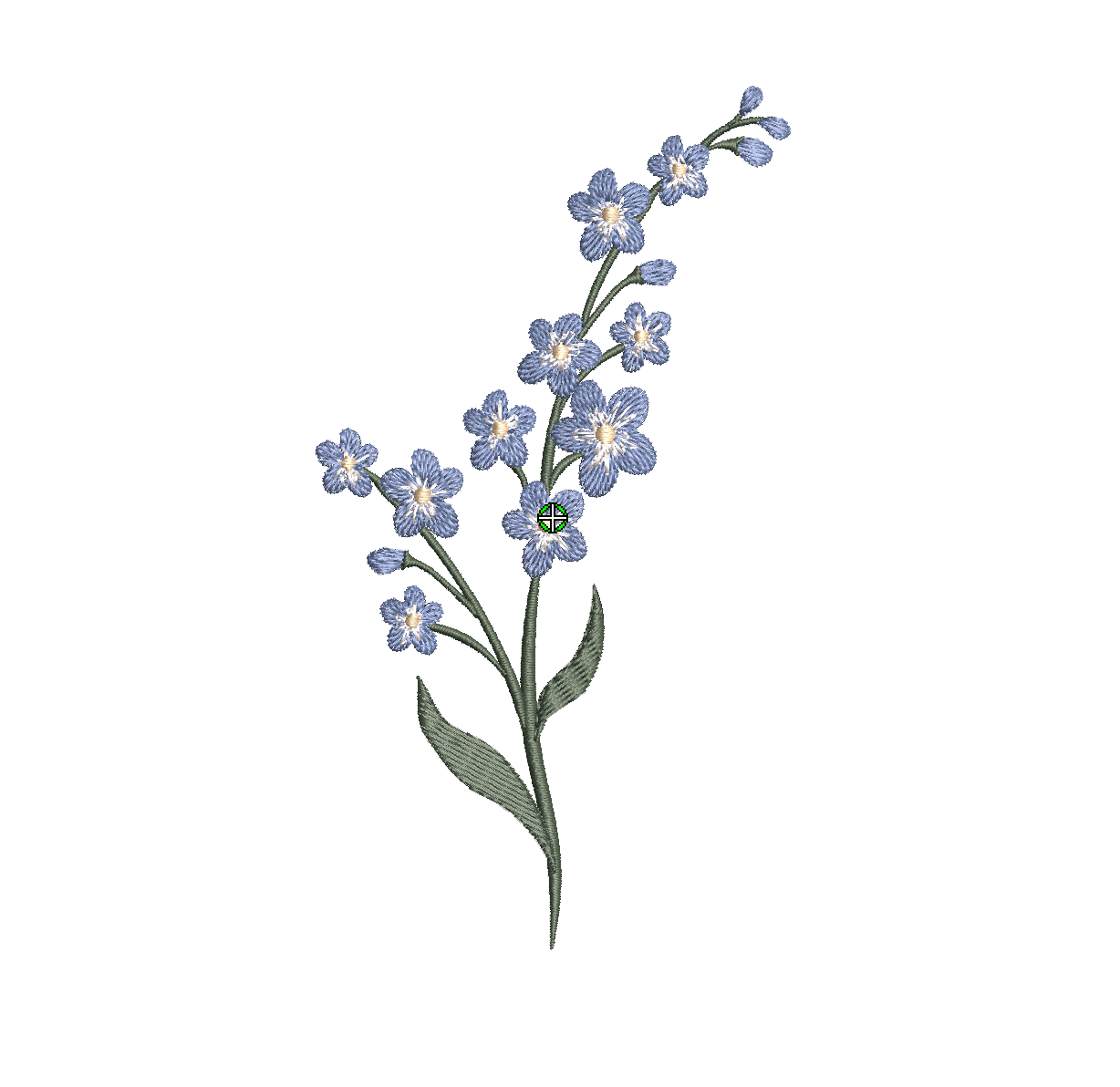 Forget Me Not 03 Digital Download Embroidery File - Luxury Instant Download