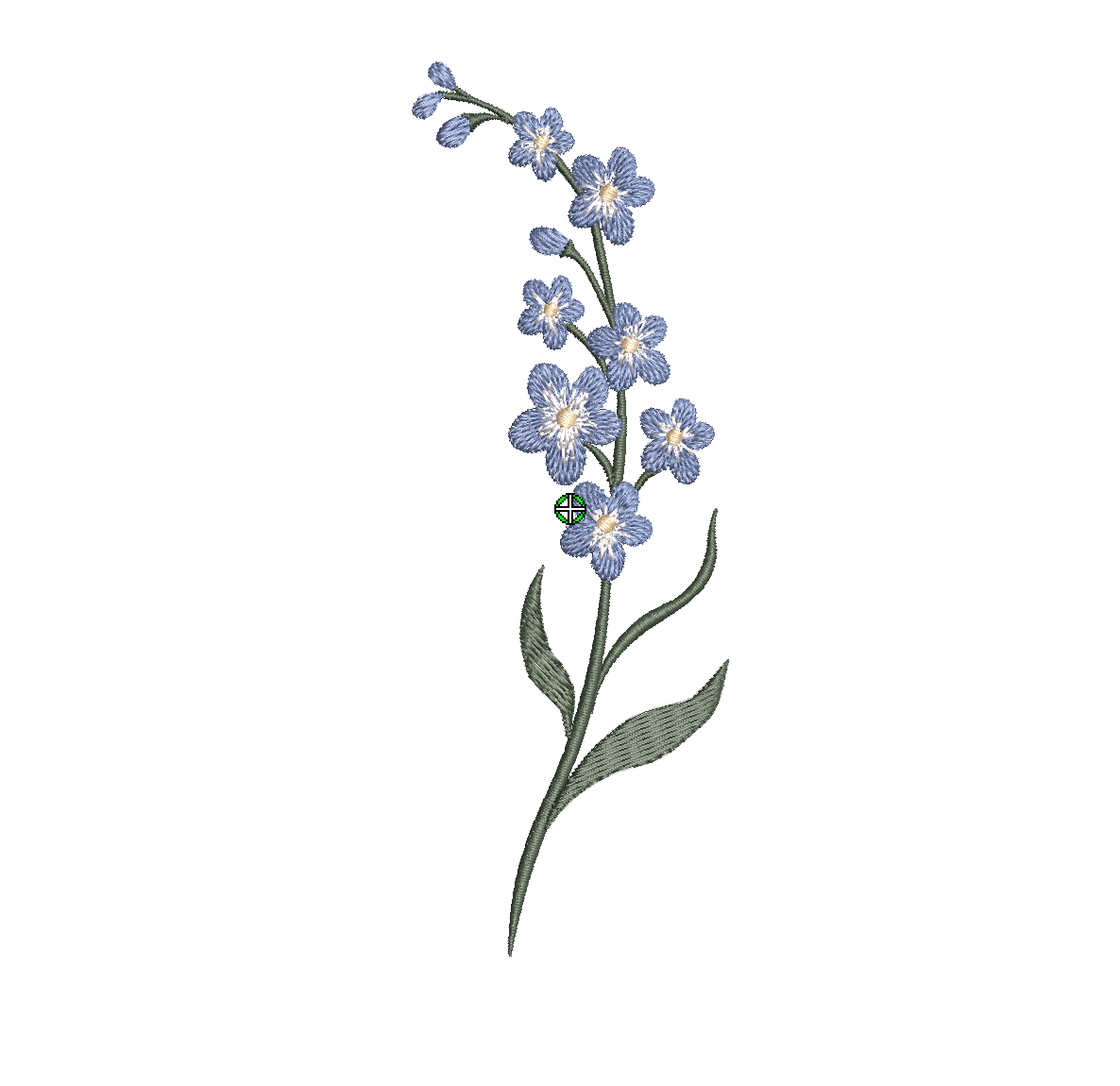 Forget Me Not 02 Digital Download Embroidery File - Luxury Instant Download