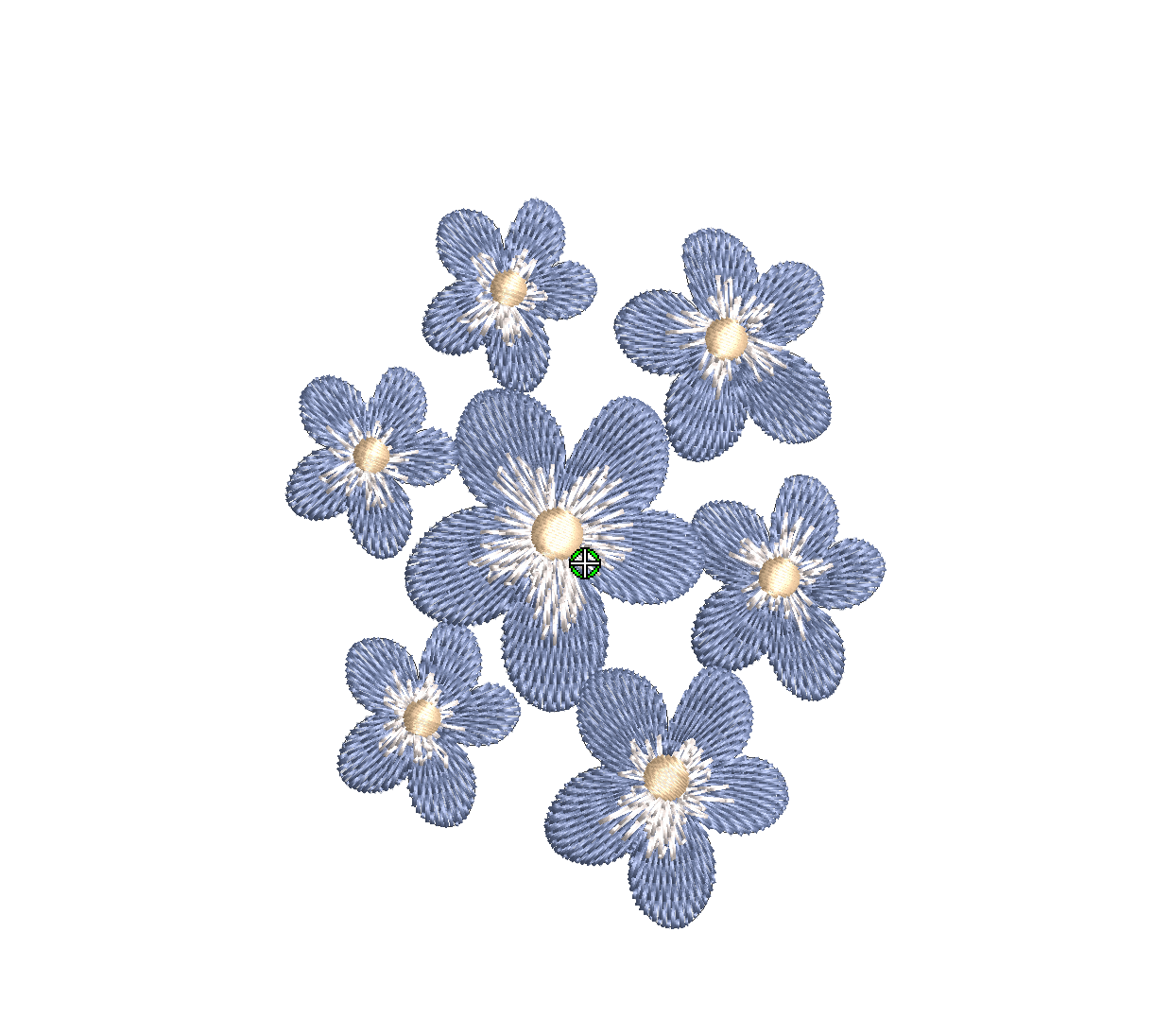 Forget Me Not Digital Download Embroidery File - Luxury Instant Download