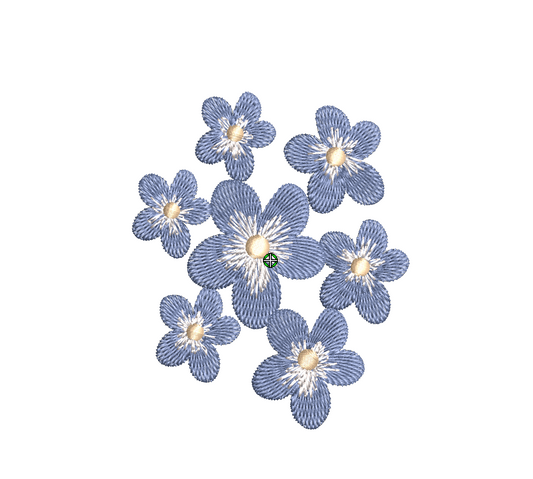 Forget Me Not - Machine Embroidery Design - Instant Download