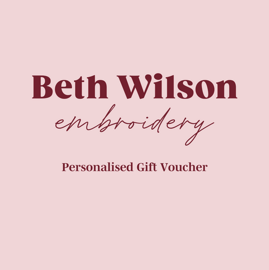 Personalised Gift Cards | Beth Wilson Embroidery