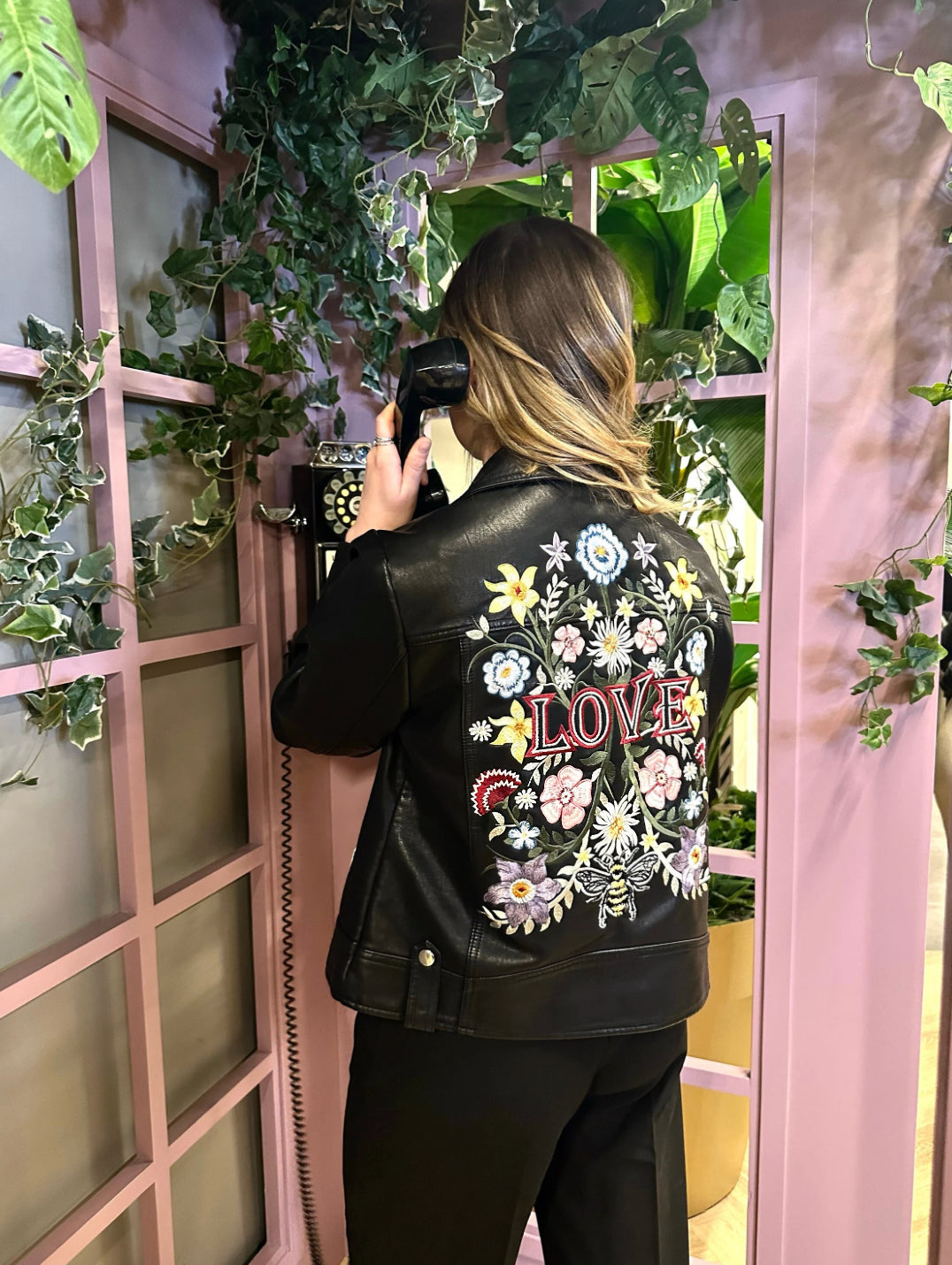 LOVE Floral Embroidered  Jacket
