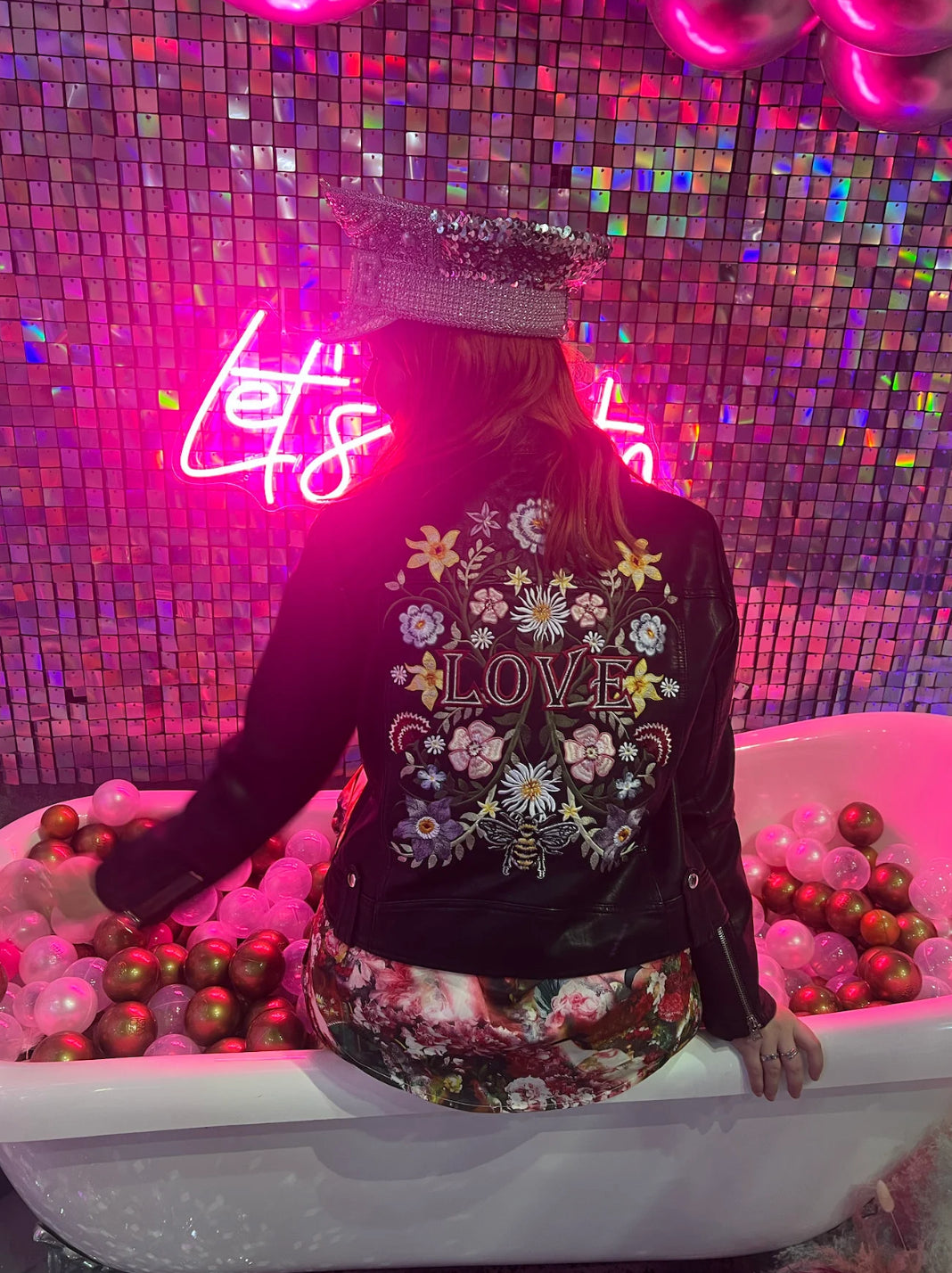 LOVE Floral Embroidered  Jacket