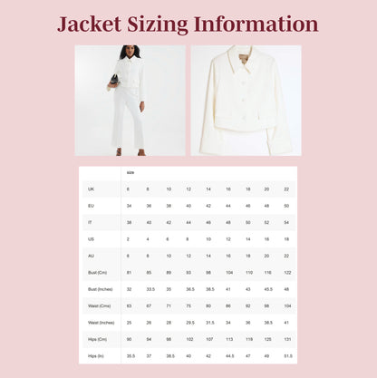 White Structured Trophy Jacket with Black Embroidery | Love & Romance Collection