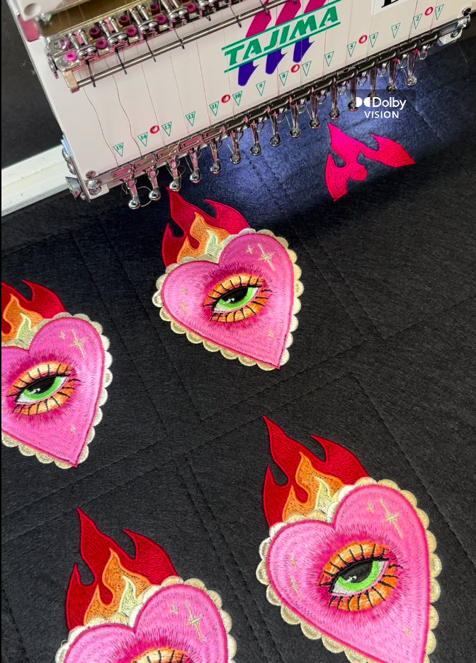 Sacred Heart Flame Eye Tarot Patch (10 x 16.5cm)