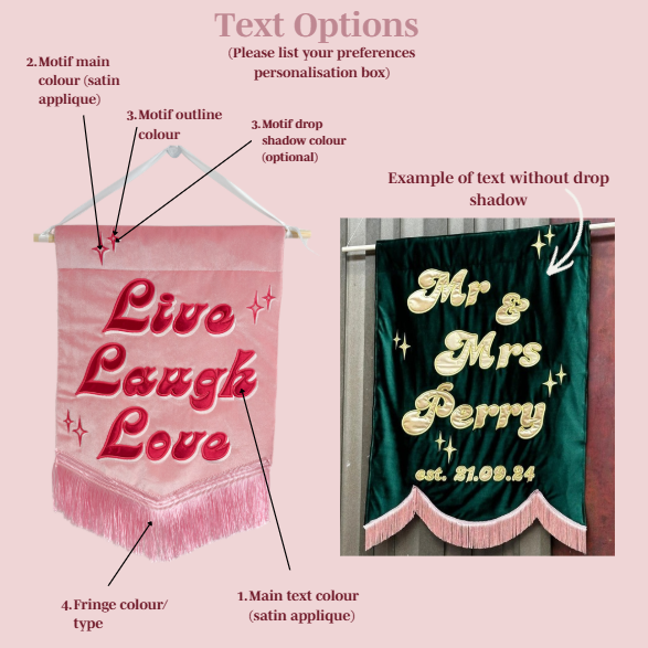 Large Custom-Made Embroidered Banner – Personalised Event Decor