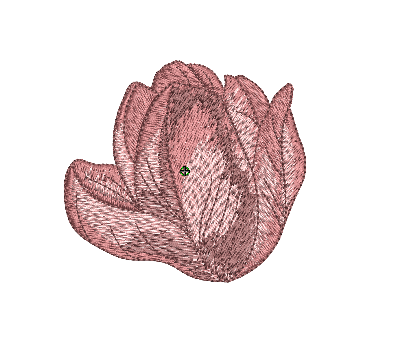 Tulip Single Head Digital Download Embroidery File - Luxury Instant Download