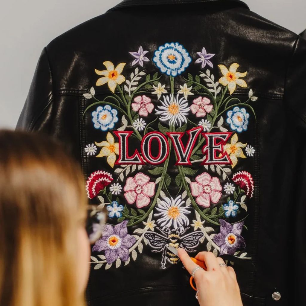 LOVE Floral Embroidered  Jacket