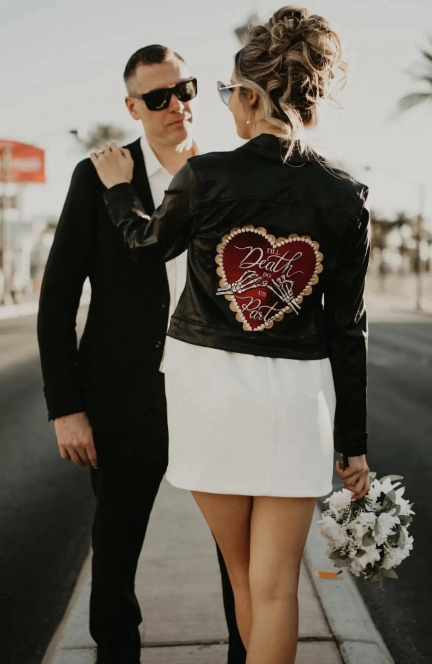 Embroidered Patch Till Death Do Us Part - Celestial Love Heart Patch